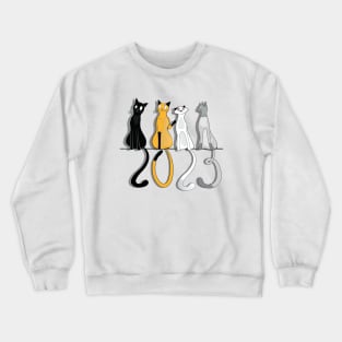 2023 Happy New Year Cats Crewneck Sweatshirt